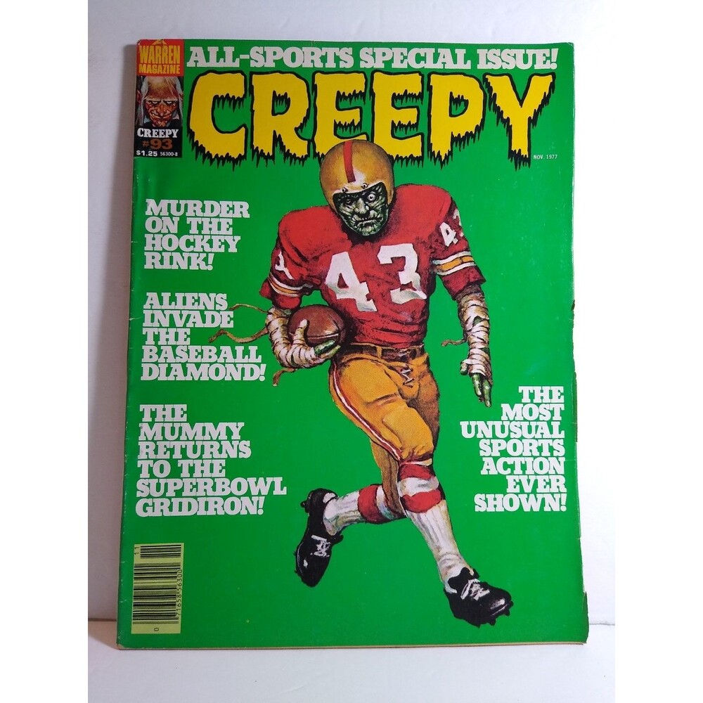 Creepy #93 Warren Comic Book 1977 Football Zombie Horror All-Sports Vampirella